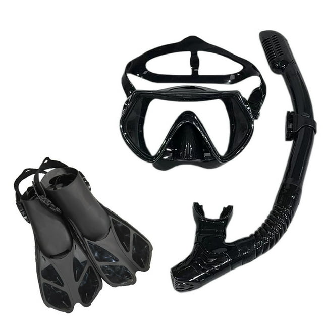Ensemble de Snorkeling 3 Pcs/Ensemble pour Femmes, Vue Panoramique Anti-Buée, Lunettes de Natation, Snorkeling Réglable