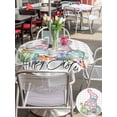 thumbnail image 4 of Gray Easter Outdoor Tablecloth - 54 Inch Round Dining Table Cover, Spring Polka Dots Bunny Easter Eggs Plaid Waterproof Outdoor Table Cloth with Umbrella Hole & Zipper for Picnic/Patio/Party, 4 of 7