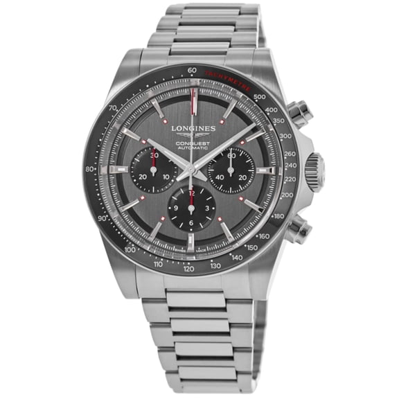 Longines Conquest Automatic Chronograph Ski Edition Grey Dial Stainless Steel Men's Watch L3.836.4.52.9
