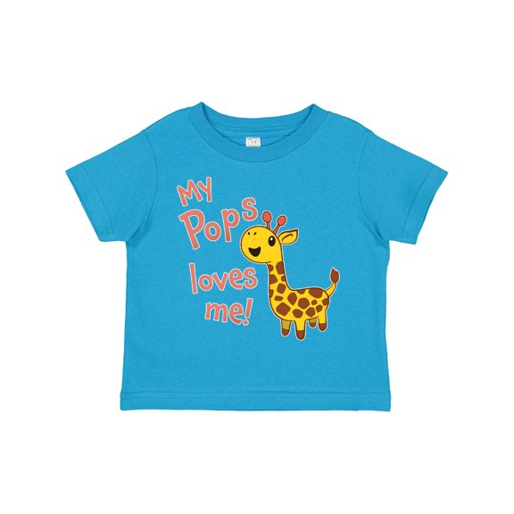 Inktastic My Pops Loves Me Cute Giraffe Boys or Girls Toddler T-Shirt