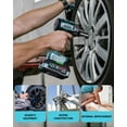 thumbnail image 5 of 1000N.m Digital Dispaly Cordless Impact Wrench, 6 Speed, 1/2 Inch 740 ft-lb, with 5 sleeves, Brushless High Torque Motor, with 2pcs 21V Batteries, 5 of 19