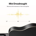 thumbnail image 2 of Donner Guitarra acústica para principiantes adultos 36 pulgadas Dreadnought tamaño 3/4 paquete de guitarra negra paquete kit de viaje, madera de abeto con bolsa de transporte Capo Tuner Correa cuerda, 2 of 5