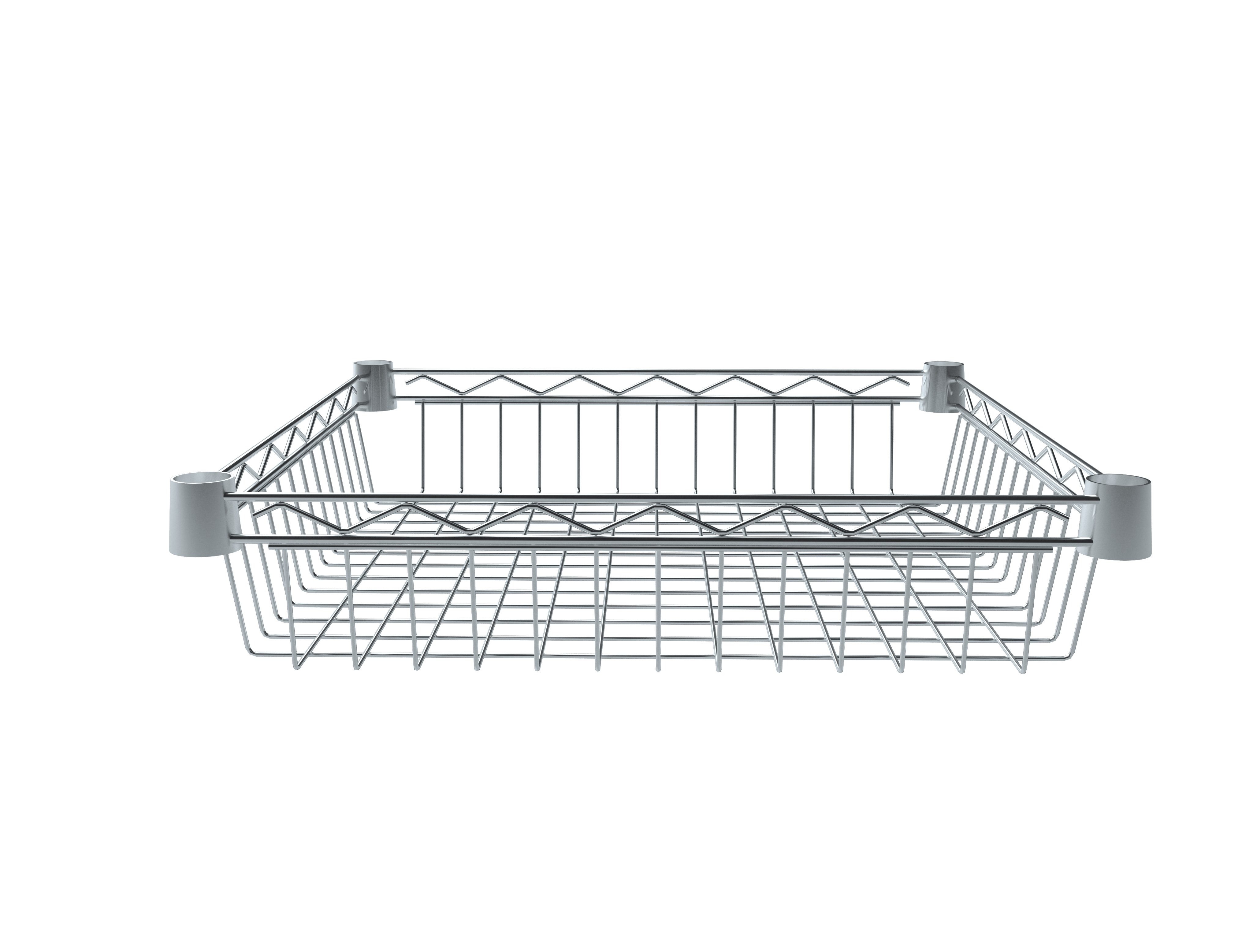 HSS Extra Wire Basket 16"x16"x4" Deep Fits on 7/8" Pole Diameter, Chrome - image 3 of 3