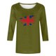 thumbnail image 2 of Blusas para Mujeres Casual 3/4 Manga Cuello Redondo Impreso Suelto, Mujer 3/4 Manga Tops Y Blusas para Diario, 2 of 4