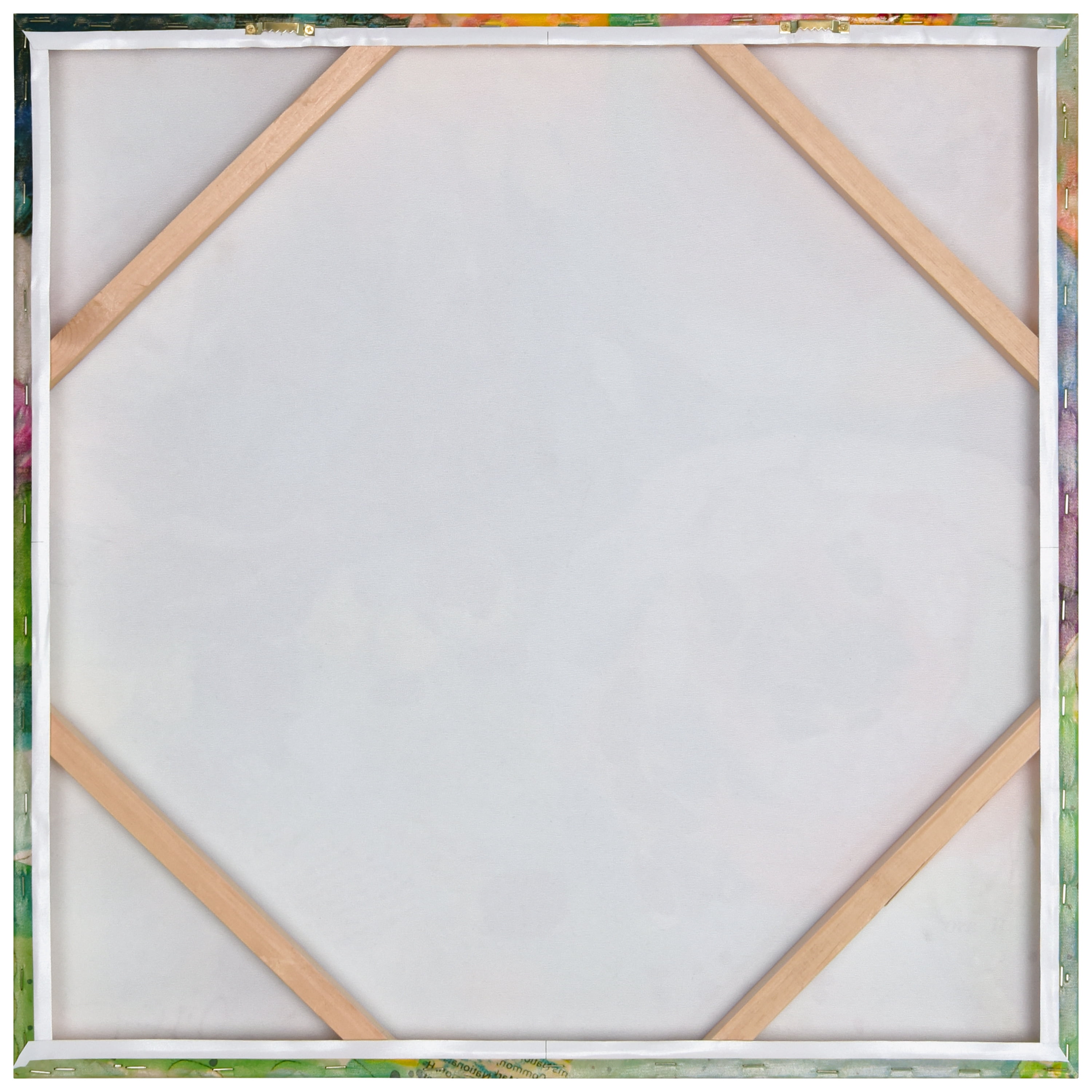 "Floral Radiance I" Crystallus Epoxy Coated Wrapped Glossy Canvas Wall Art with Heavy Acrylic Crystal Shards Embellishments,