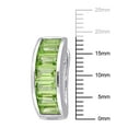 thumbnail image 2 of Everly Women's 4-1/5 Carat T.G.W. Peridot Sterling Silver Hoop Earrings, 2 of 4