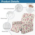 thumbnail image 5 of FOR U DESIGNS Hummingbird Cherry Blossom Pattern Recliner Chair Covers 4 Pcs Stretch Recliner Armchair Covers Anti-Slip Sofa Couch Protector Cover, Prevent Wear and Pet Hair, 5 of 8