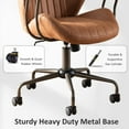 thumbnail image 3 of OVIOS  Suede Fabric Ergonomic Office Chair Desk Chair Lumbar Support Coffee, 3 of 5