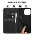 thumbnail image 4 of Allytechgroup Wallet Case for iPhone 15 Plus, Built-in Credit Card Slot RFID Blocking PU Leather Flip Stand Magnetic Closure Case Military Grade Drop Protection for iPhone 15 Plus, Black, 4 of 7