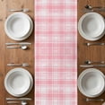 thumbnail image 4 of Table Runner 72 Inches Long for Kitchen Dining, Pink Plaid Dresser Scarf Farmhouse, Dining Table Decorations for Wedding/Parties, Modern Art Checkered Farmhouse 18 x 72 In, 4 of 8