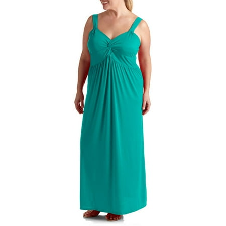 Women's Plus-Size Twist Front Maxi Dress
