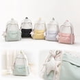 thumbnail image 3 of Backpack for Girls Polka Dot Daypack with Star Waterproof School Bag Side Drawstring Pocket for Elementary Middle High College School Student, 3 of 4