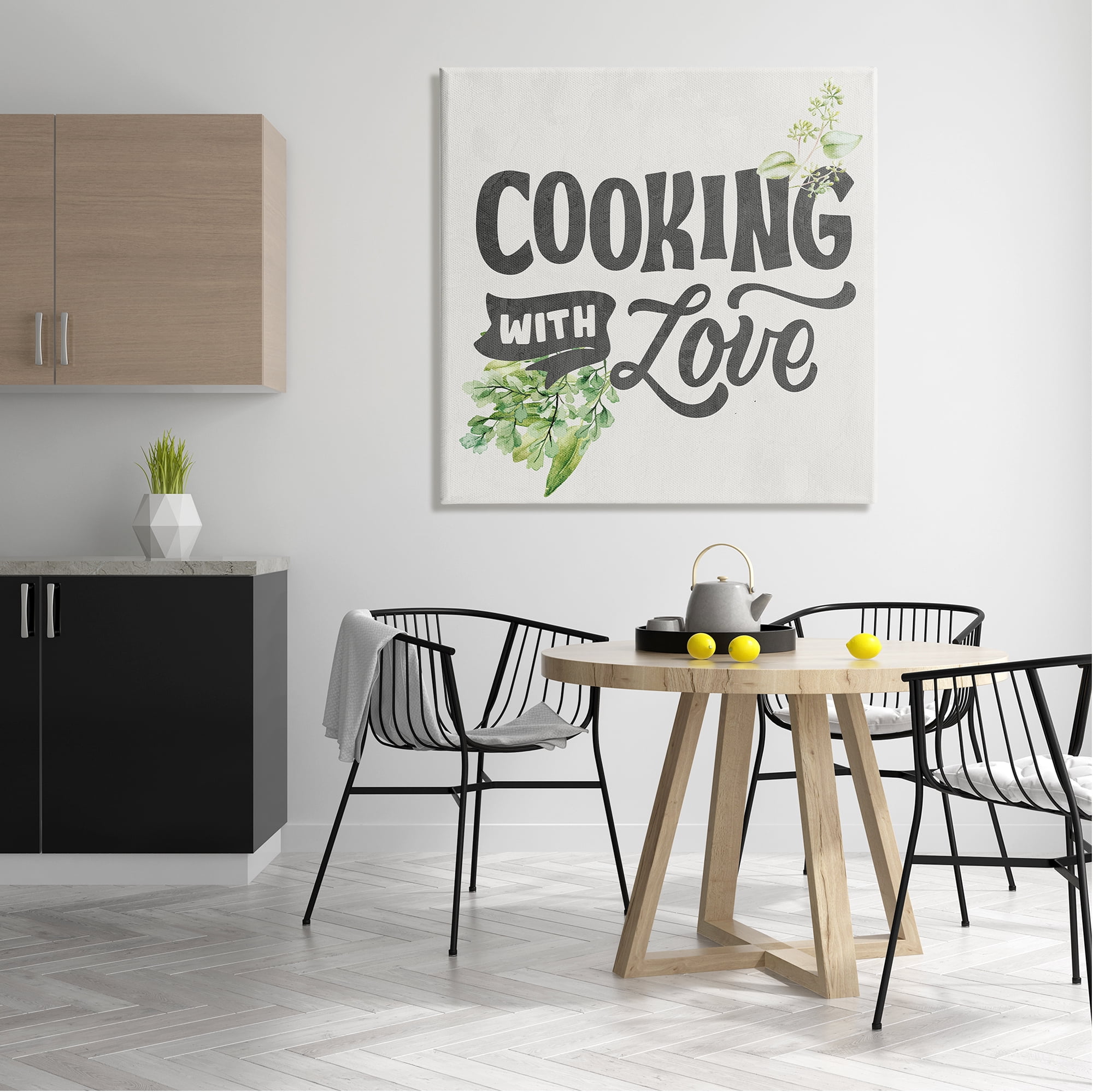 Stupell Industries Cooking With Love Phrase Food & Beverage Painting Gallery Wrapped Canvas Print Wall Art, 36 x 36