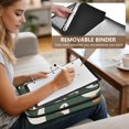 thumbnail image 5 of Haosy Accordion File Organizer Zipper Binder 500 Sheet 6-Tab Expanding File Folder Multi-Pocket 1.2 Inch 3 Ring White Duck on Green, 5 of 7