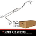 thumbnail image 2 of BRE Exhaust Exhaust System Kit 106-0296 Direct-Fit Exhaust Series Cat-Back System; Aluminized Steel; With Muffler; 2-3/8 Inch Pipe Diameter; Dual Exhaust With Single Exit; Rear Exit; Without Tips, 2 of 6