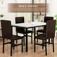 thumbnail image 3 of Recaceik 5 Pieces Dining Table Set for 4, 30.1"H Kitchen Table with Faux Marble Top and 4 Chairs, 3 of 5