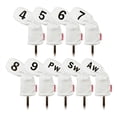 thumbnail image 1 of 9 piezas Golf Iron Headcover Set, Golf Club Head Cover 4-9,PW,SW,AW Cuello Impermeable PU de material cuero la adaptaciónción a las , Blanco DYNWAVEMX Cubierta de cabeza de hierro de golf, 1 of 8