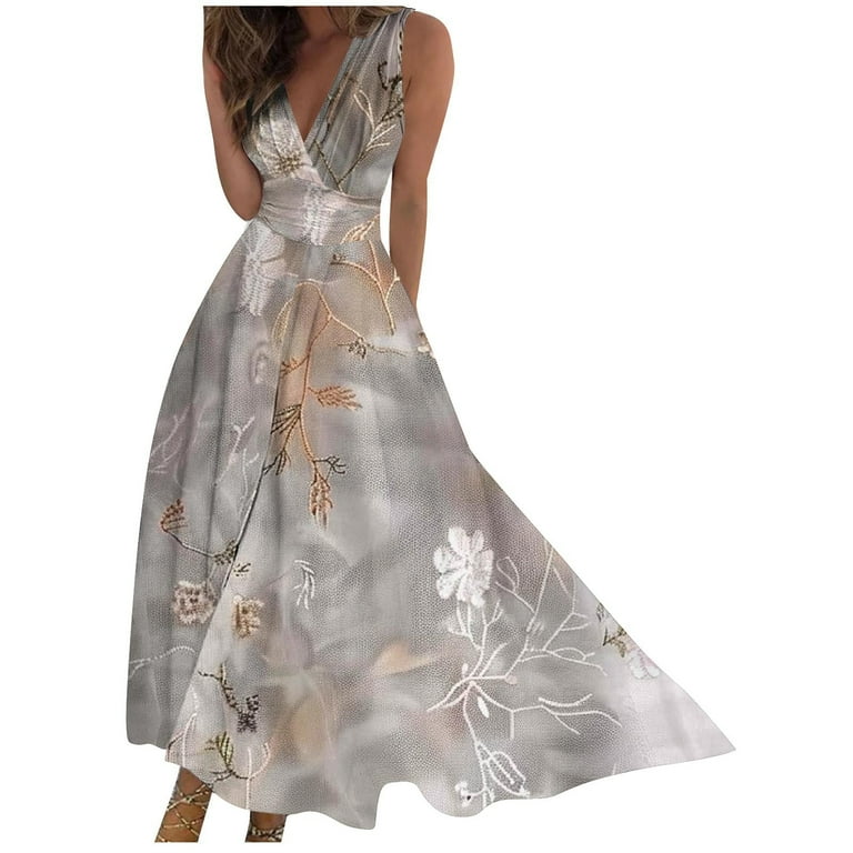 Viikei Womens Dresses for Wedding Guest,Summer Dresses for Juniors,Women's Spring/Summer Sleeveless Color V-Neck Wrapped Chest Dress Long Dress Beige M - Walmart.com Viikei Womens Dresses for Wedding Guest,Summer Dresses for Juniors,Women's Spring/Summer Sleeveless Color V-Neck Wrapped Chest Dress Long Dress Beige M - Walmart.com