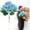 Light Blue, variant on Artificial Bouquet 1 Stem Fake Flower for Wedding Home Hotel Decoration, Centerpiece Photography Prop Vase Filler Greenery