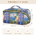 thumbnail image 4 of FORMRS Makeup Bag Travel Cosmetic Organizer for Women Fold Flat Zipper Pouch with Handle, Blue Window, 4 of 8