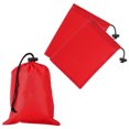 thumbnail image 1 of Bolsa con Cordón Uxcell con Cierre, Bolsa de Almacenamiento Impermeable para Viajes de Gimnasio 6" x 8" & 3 Paquete & Rojo, 1 of 7