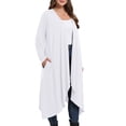 thumbnail image 3 of Cueply Women's Plus Size Cardigan Lightweight Long Sleeve Maxi Long Knitted Tops Open Front Sweater, 3 of 6