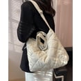 thumbnail image 3 of Kukuzhu Quilted Tote Bag for Women Padding Down Hobo Bag Casual Large Shoulder Bag, 3 of 6