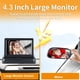 thumbnail image 4 of Vigilancia Baby Car Monitor 1080P Cámara de monitor para asiento trasero de bebé Pantalla de espejo de asiento de coche plegable de 4,3 pulgadas Vista panorámica de 150 ° Visión nocturna Cámara de es Meterk Vigilancia, 4 of 7