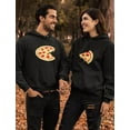 thumbnail image 3 of The Missing Piece Pizza & Slice - His and Her Hoodies - Matching Couple Hoodies Men's Black Medium / Women Black Large, 3 of 6