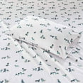thumbnail image 3 of Intelligent Design Cozy Soft 3-Piece Twin XL Cotton Flannel Printed Sheet Set, Teal Dogs, 3 of 6