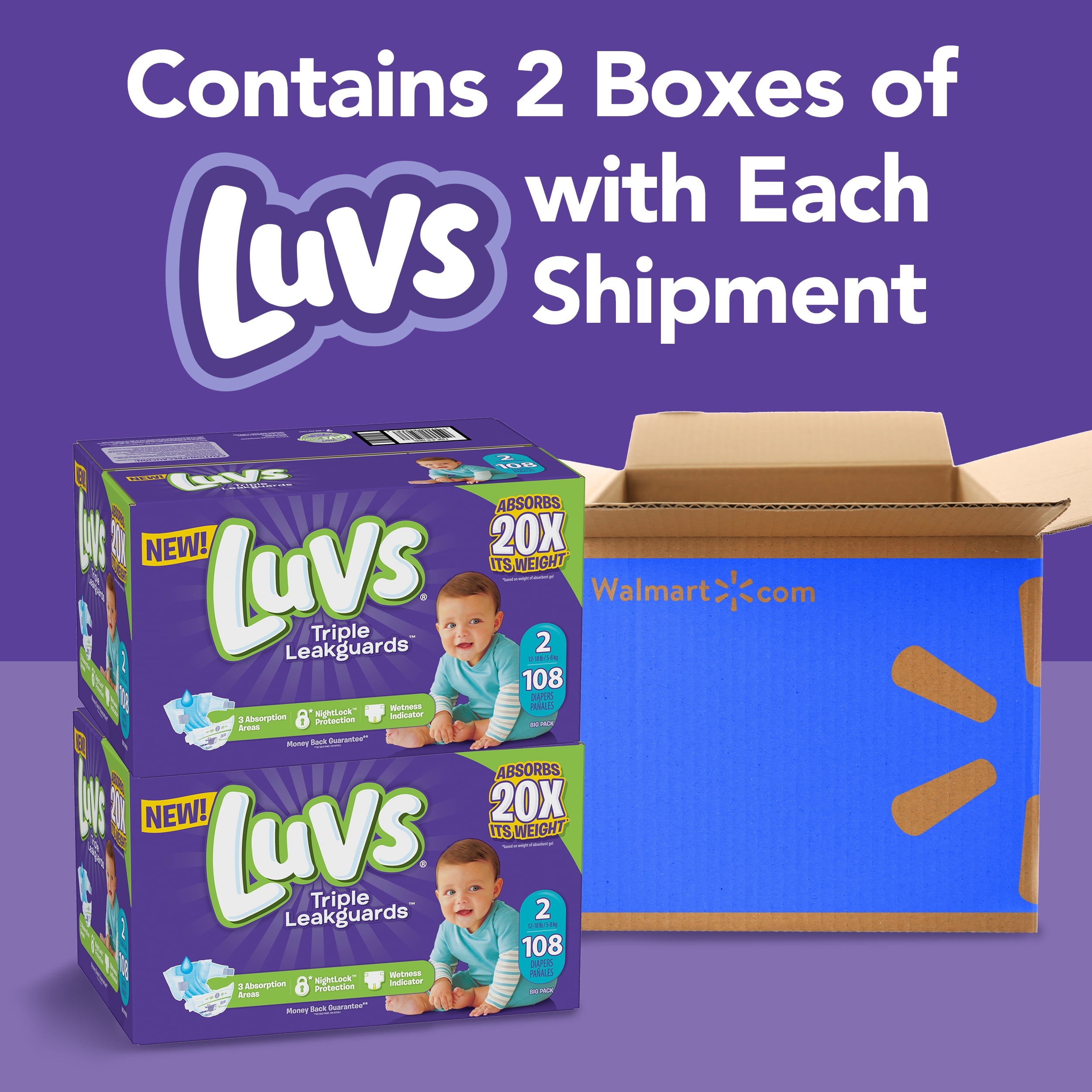 luvs diapers size 2 walmart