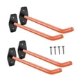 thumbnail image 1 of veasfak 4Pcs Garage Hooks Wall Mount Utility, Wheel Holders, Easy Installation Heavy Duty Tire Storage System for Repair Shops Orange, 1 of 9