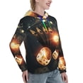 thumbnail image 6 of Lsque Creative Poker Pattern Casual Women's Hoodie,Hooded Sweatshirt with Kangaroo Pocket,Pullover Hoodie with Eye-catching Drawstrings-X-Large, 6 of 7