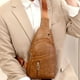 thumbnail image 4 of Mochila cruzada, bolso de pecho, mochila de senderismo, bolsa multiusos con correa, orificio para auriculares, plegable, portátil, nailon resistente, para viajes, para gimnasio,topliu, 4 of 9