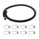 thumbnail image 1 of Kit de línea de combustible de 1/2" Unique Bargains 4 pies manguera de vacío manguera de combustible automotriz con 8 abrazaderas 1 juego, 1 of 1