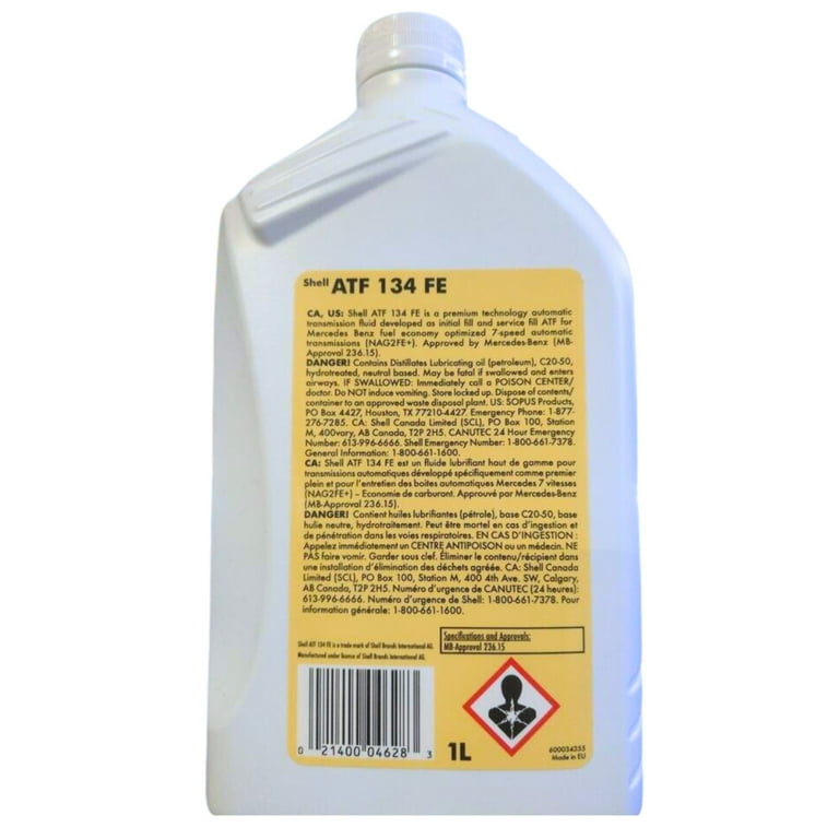 Shell ATF 134 FE Mercedes Benz 7 Speed Transmission Fluid MPN