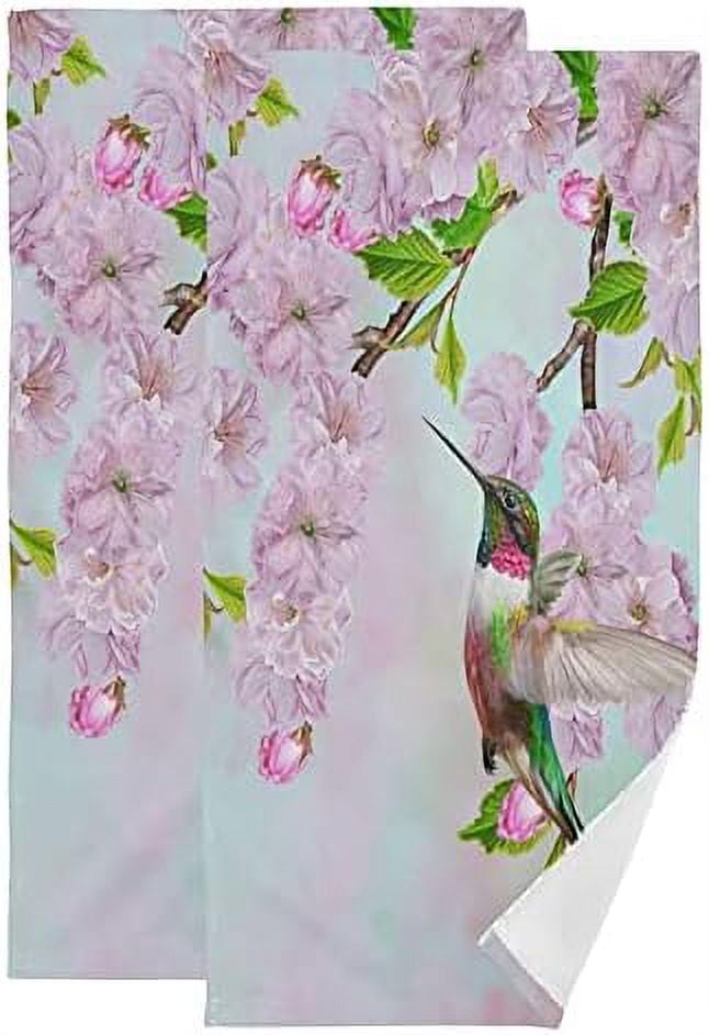 Red Poppy Bath Hand Towels Summer Flower Watercolor Guest Fingertip