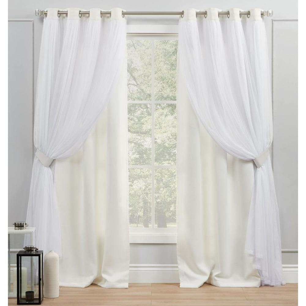 Exclusive Home Curtains Catarina Layered Solid Room Darkening Blackout