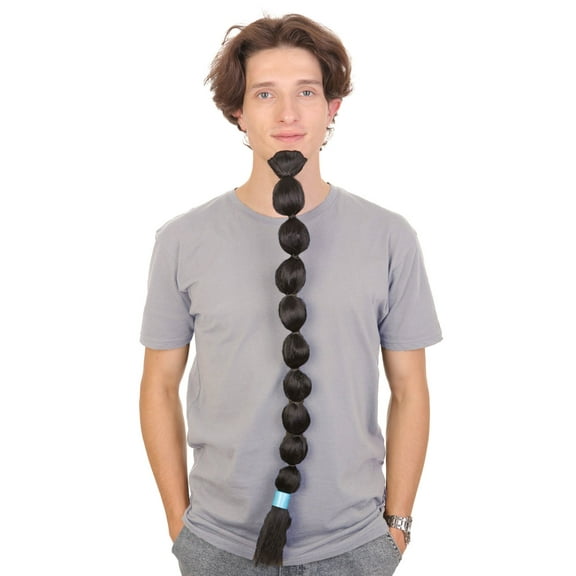 HPO Adult Men’s Black Fake Mustache – Synthetic Fiber Facial Hair for Cosplay & Halloween Outfits