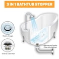 thumbnail image 2 of Universal 3 in 1 Bathtub Drain Stopper Bathtub Drain Hair Catcher, Pop-up Tub Stopper with Effective Filter Basket, Anti-Clogging Bathtub Drain Plug Bath Tub Stoppers for 1.45-1.8" Drain Shoe, 2 of 7