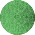 thumbnail image 1 of Ahgly Company Indoor Round Oriental Emerald Green Industrial Area Rugs, 6' Round, 1 of 4