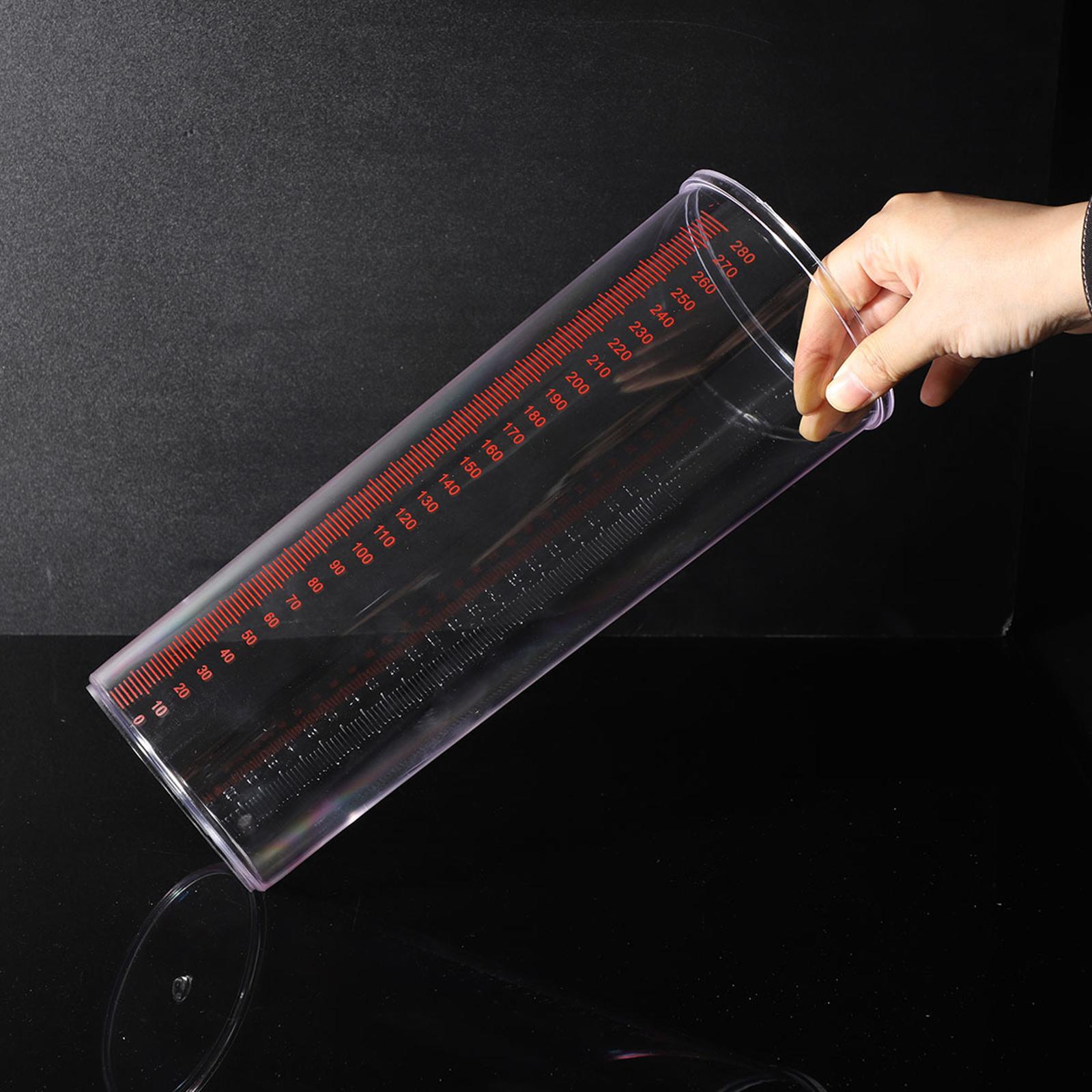 Graduated Cylinder Physics Measurement Rain Gauge Tube Plastic Construction for Experiment Teaching Education