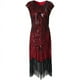 thumbnail image 2 of Vestido de lentejuelas con borlas, estilo retro de los años 20, para fiestas y banquetes, talla grande, 2 of 6