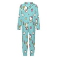 thumbnail image 5 of Hello Kitty Hooded Union Suit Pajama Soft Comfy PJs Sleepwear, 5 of 7