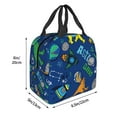 thumbnail image 3 of Easygdp Dinosaur In Space Bolsa Térmica Premium - Tela Oxford Impermeable, Gran Capacidad, Bolsillo Frontal, Unisex para Trabajo, Escuela, Actividades al Aire Libre y Picnics, 3 of 8
