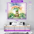 thumbnail image 5 of Happy St. Patrick’s Day Exotic Shorthair with Green Hat Shamrocks Rainbow Tapestry Cat Lover Kitten Owner Gifts Wall Hanging Backdrop Home Decor - 03007, 5 of 5