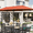 Orange Red, variant on Sophia & William 8-Piece Outdoor Dining Set with 13 ft Double Sided Navy Umbrella, Patio Table & Stackable Chairs for 6