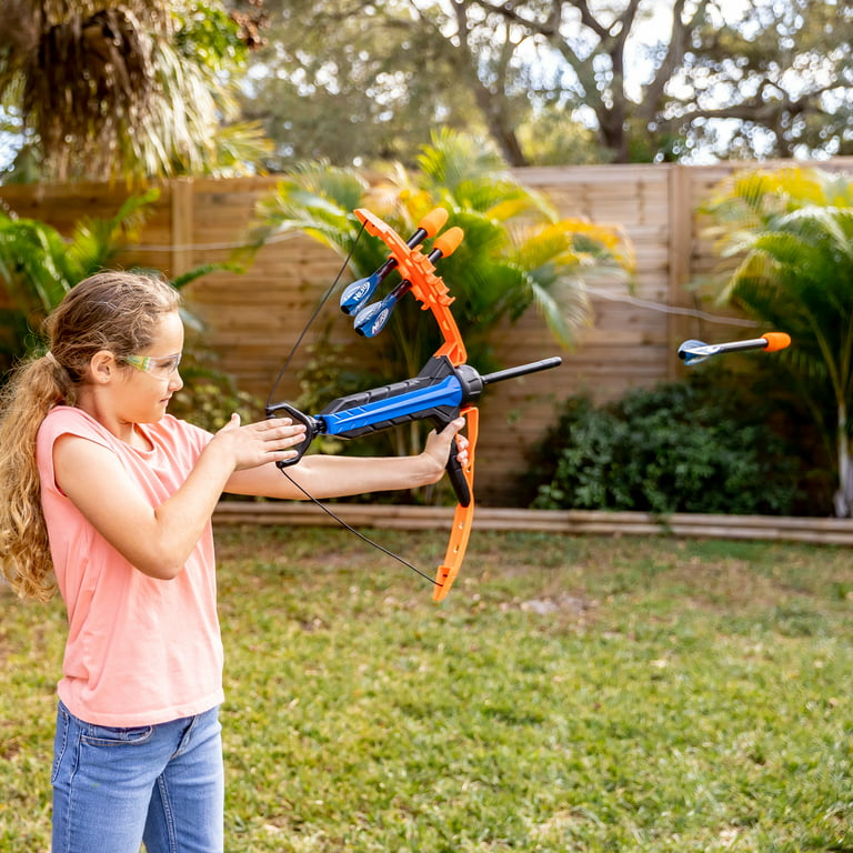 NERF Kids Bow and Arrow Set - Rip Rocket Blaster Soft Foam Bow + Arrow Set  - Indoor + Outdoor Play - Bow and (3) Foam Tip Arrows 