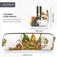 thumbnail image 3 of Disketp Thanksgiving Truck Estuche de Lápices de Cuero con Cierre, Estuche Compacto para Papelería, Bolígrafos y Accesorios Pequeños, 3 of 7