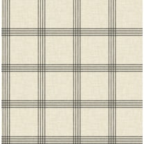 Chesapeake Twain Black Plaid Wallpaper